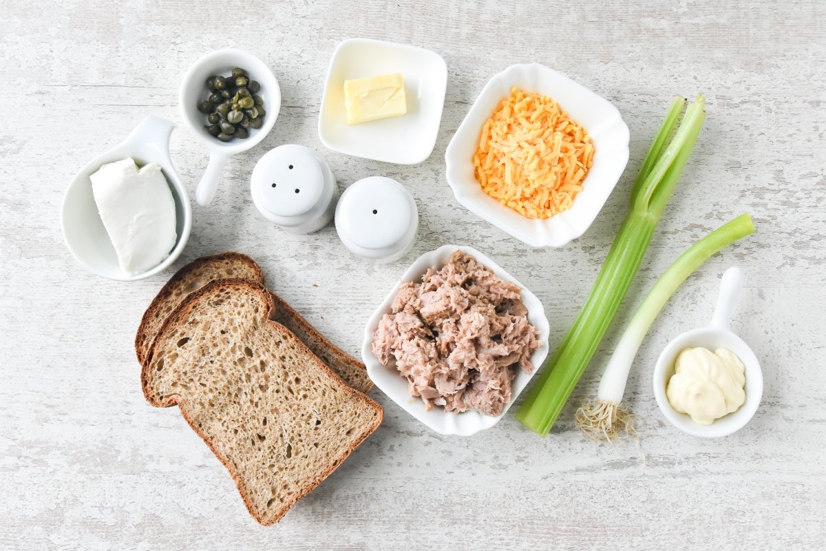 Ingredientes para preparar el tuna melt