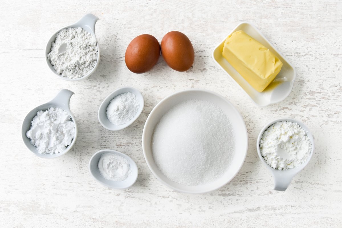 Ingredientes para preparar gofres sin gluten