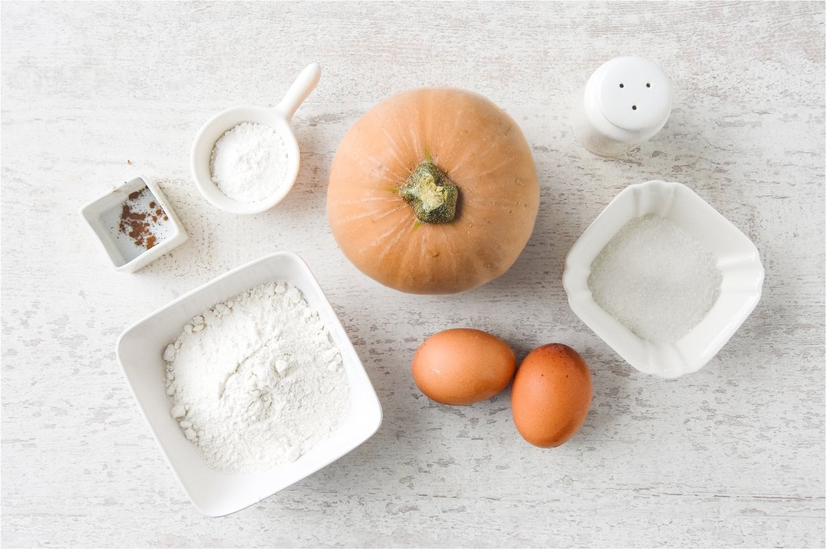 Ingredientes para preparar la chulas de calabaza