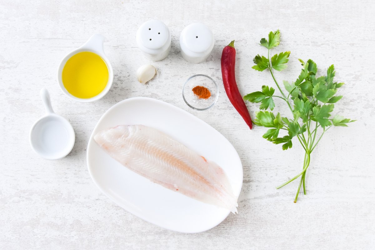 Ingredientes para preparar la salsa bilbaína