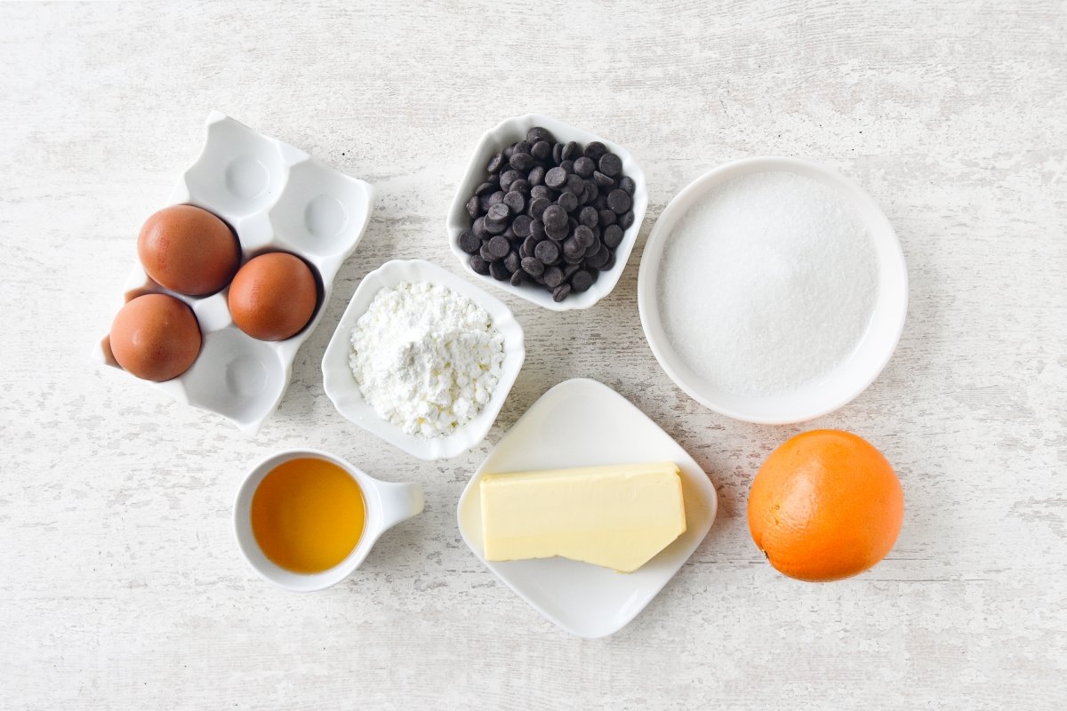 Ingredientes para preparar la tarta de chocolate sin gluten