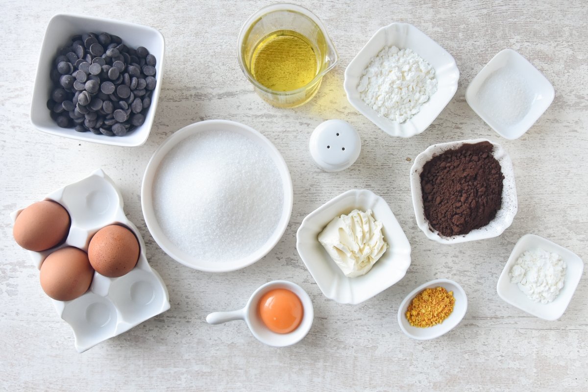 Ingredientes para preparar la tarta de Halloween