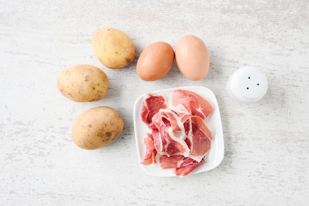 Ingredientes para preparar la tortilla vaga