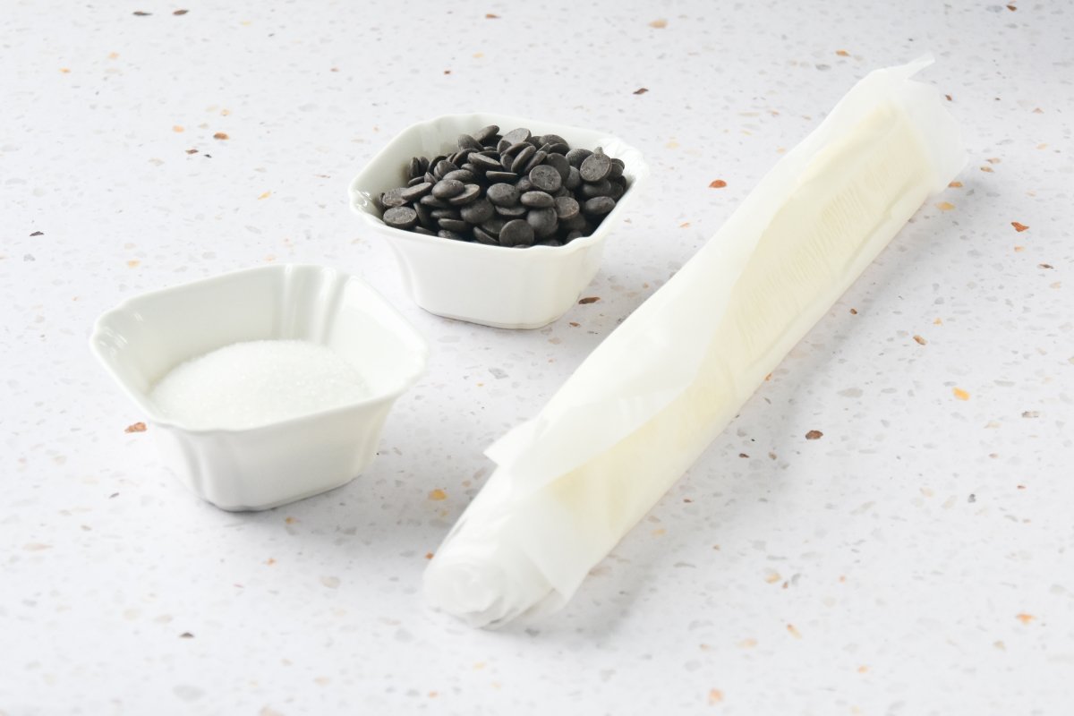 Ingredientes para preparar las palmeras de chocolate