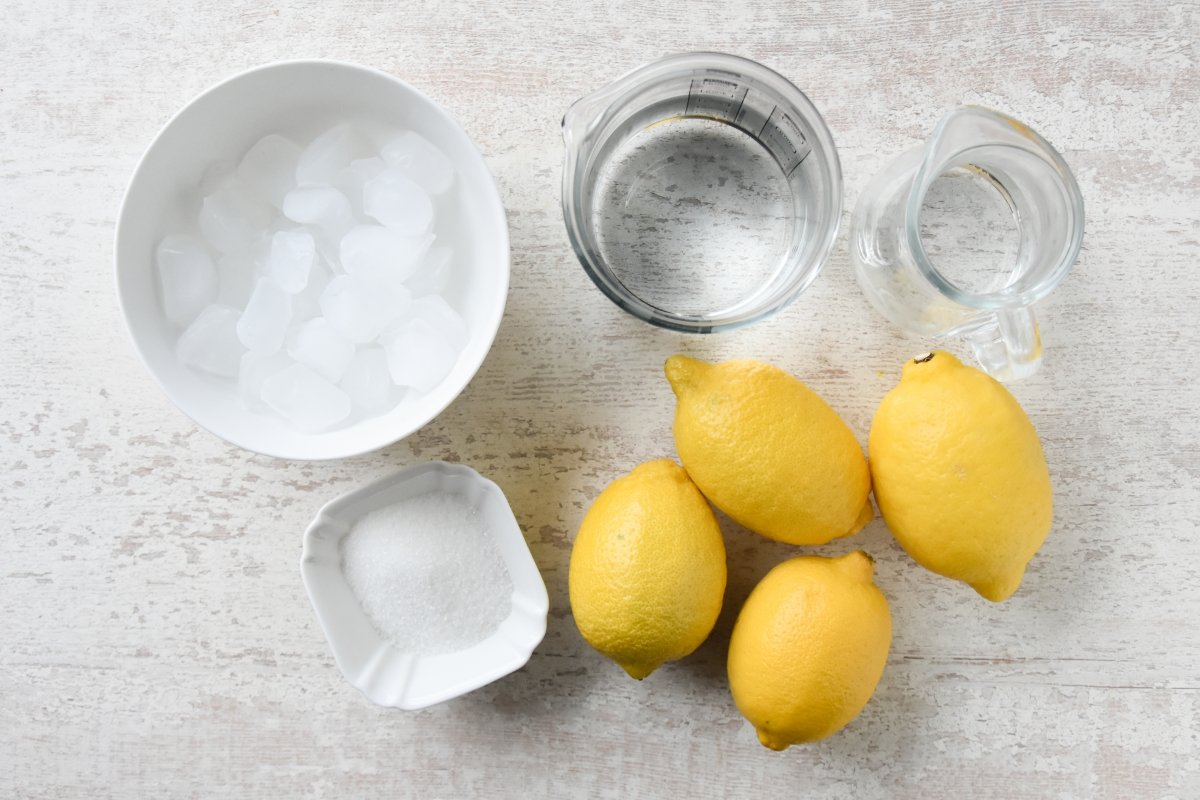 Ingredientes para preparar limonada