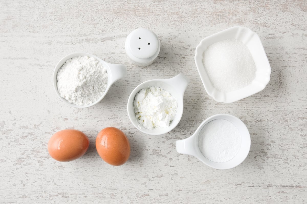 Ingredientes para preparar los bizcochos de soletilla sin gluten
