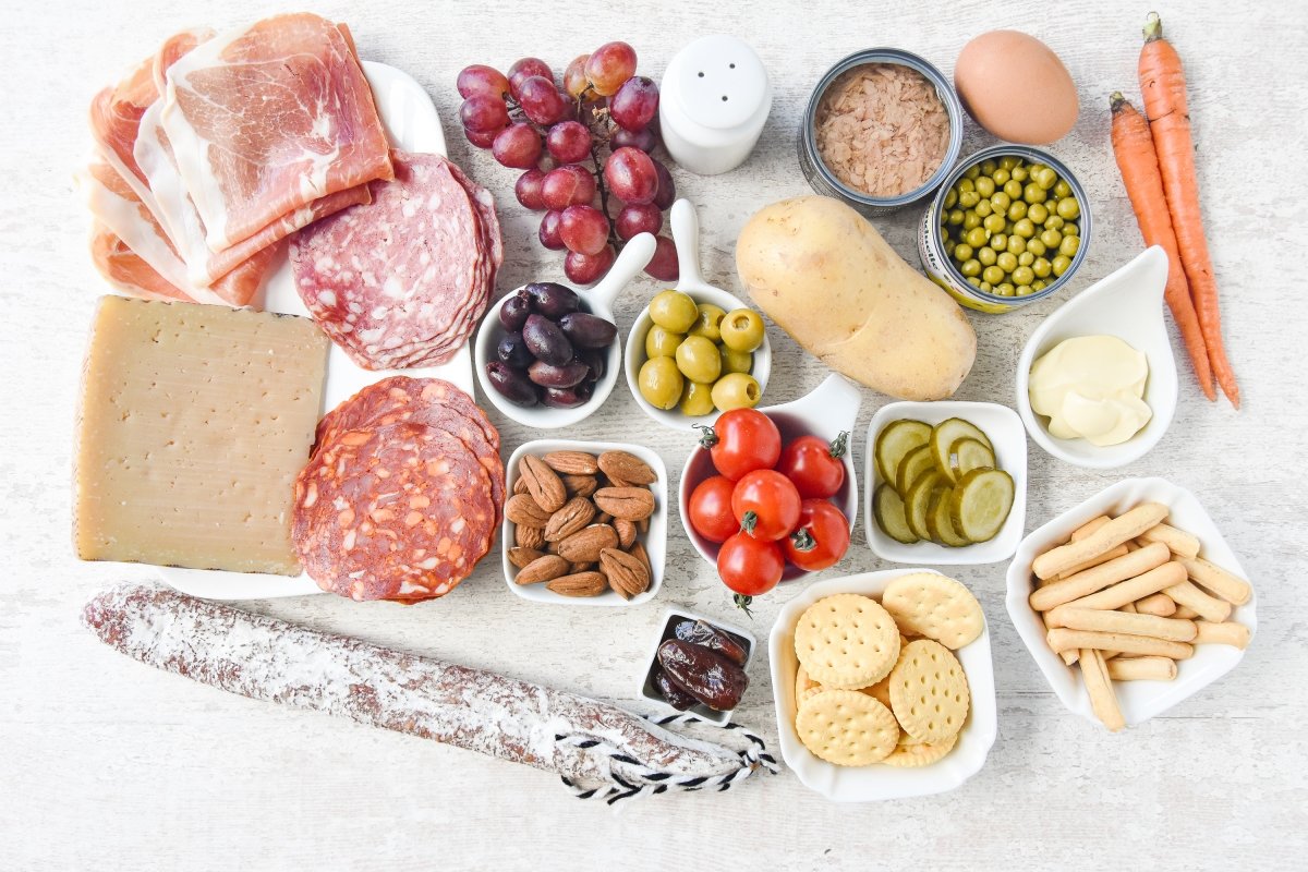 Ingredientes para preparar los entremeses