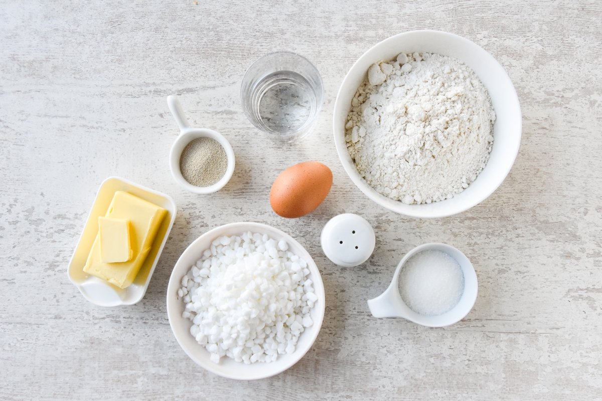 Ingredientes para preparar los gofres de Lieja