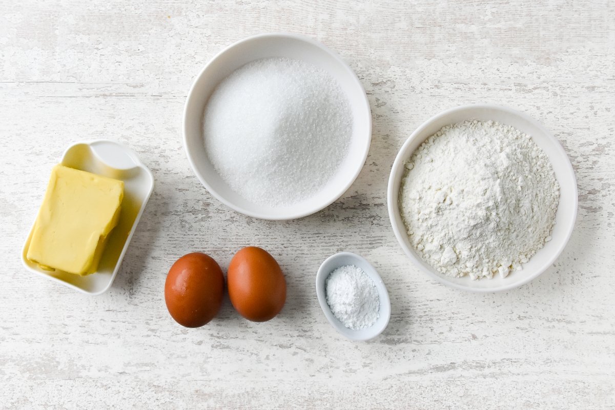Ingredientes para preparar los gofres rápidos