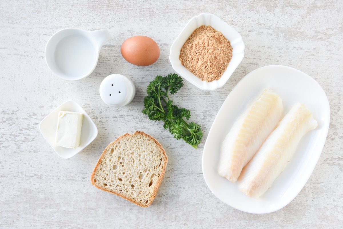 Ingredientes para preparar los nuggets de pescado