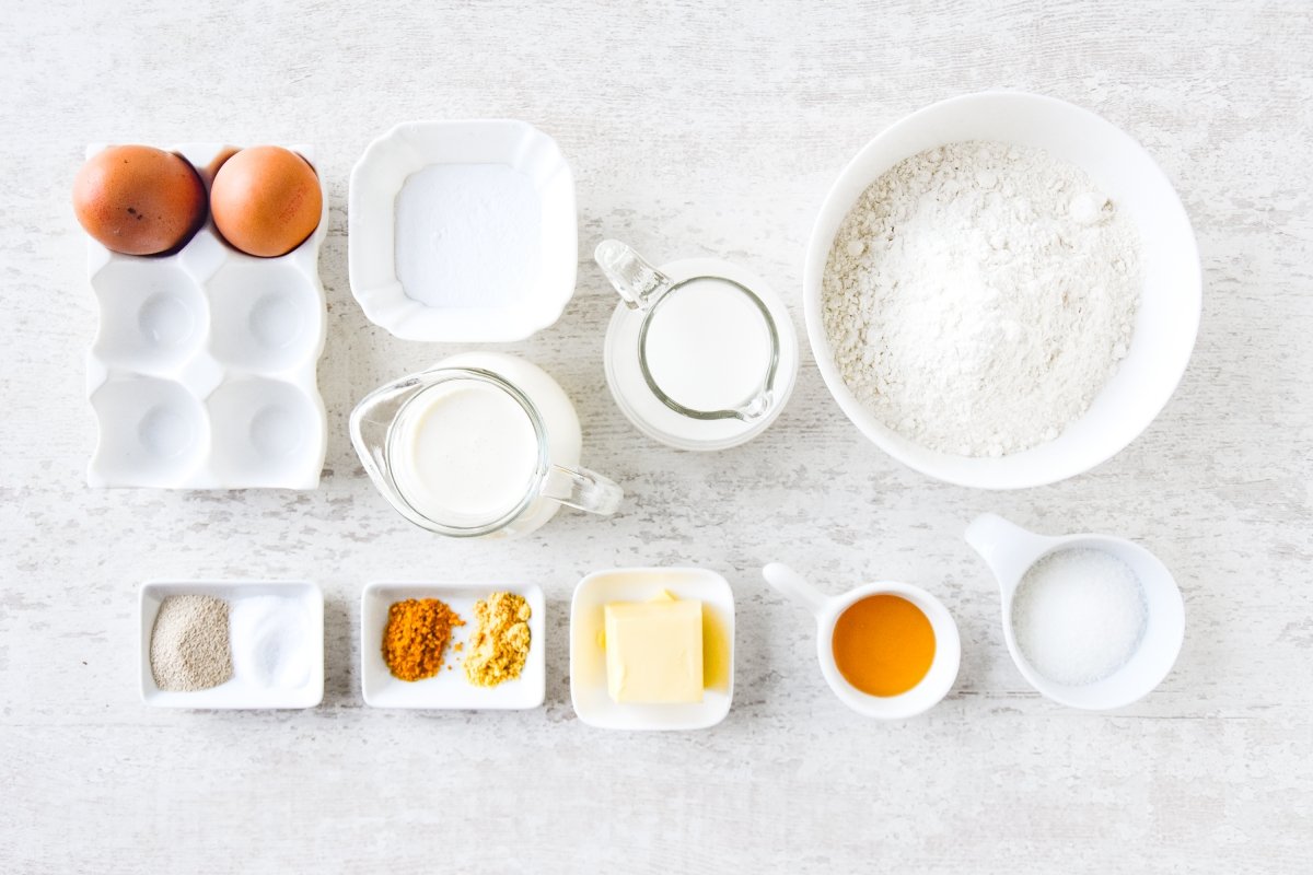 Ingredientes para preparar maritozzo