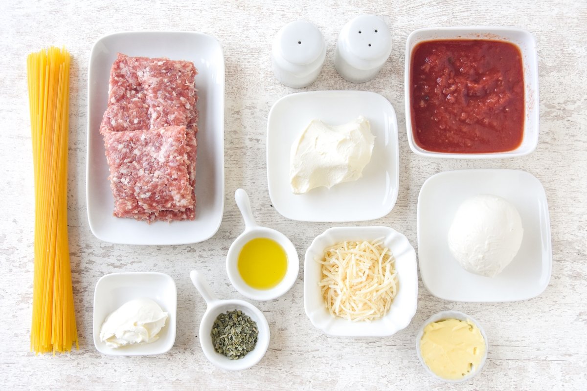 Ingredientes para preparar Million Dollar Spaghetti