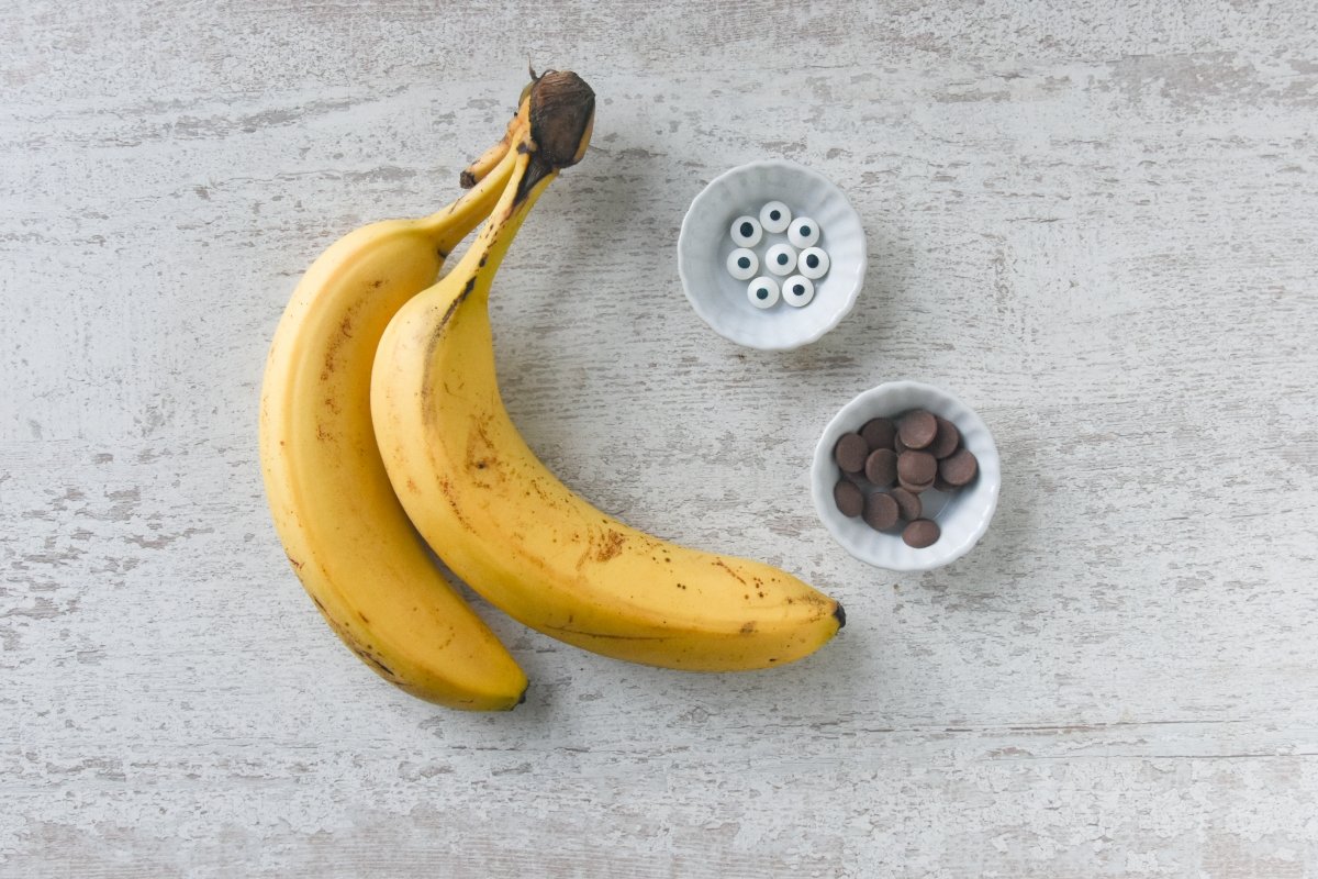 Ingredientes para preparar plátanos fantasmas