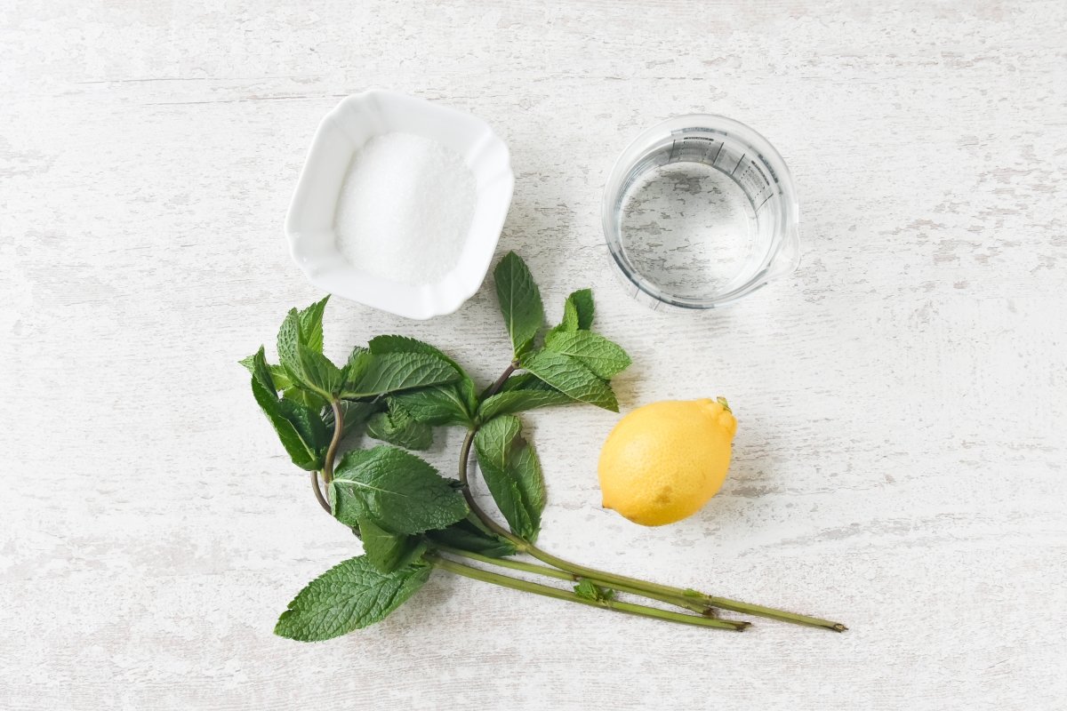 Ingredientes para preparar polos de menta