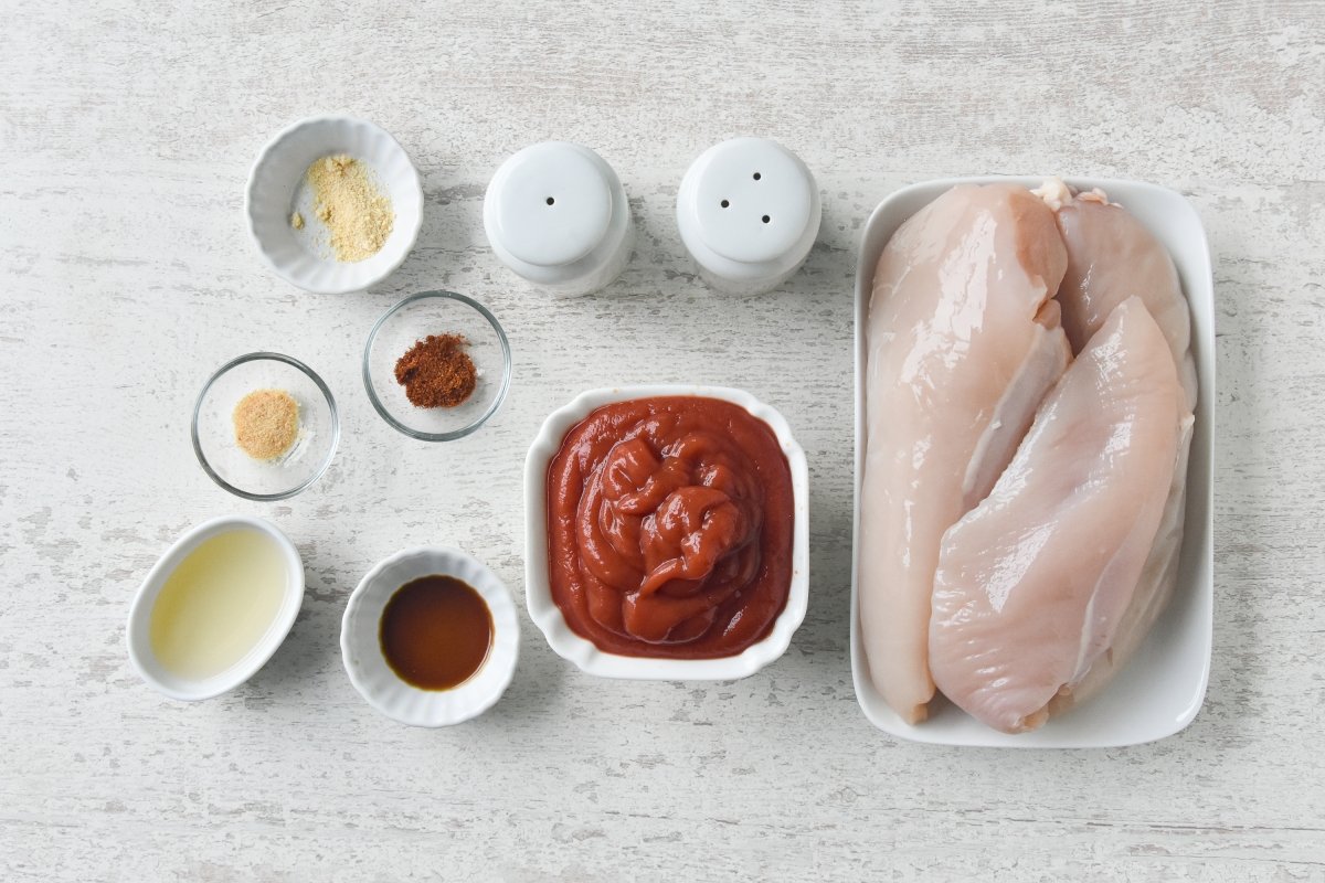 Ingredientes para preparar pulled chicken