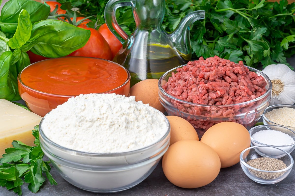 Ingredientes para preparar raviolis