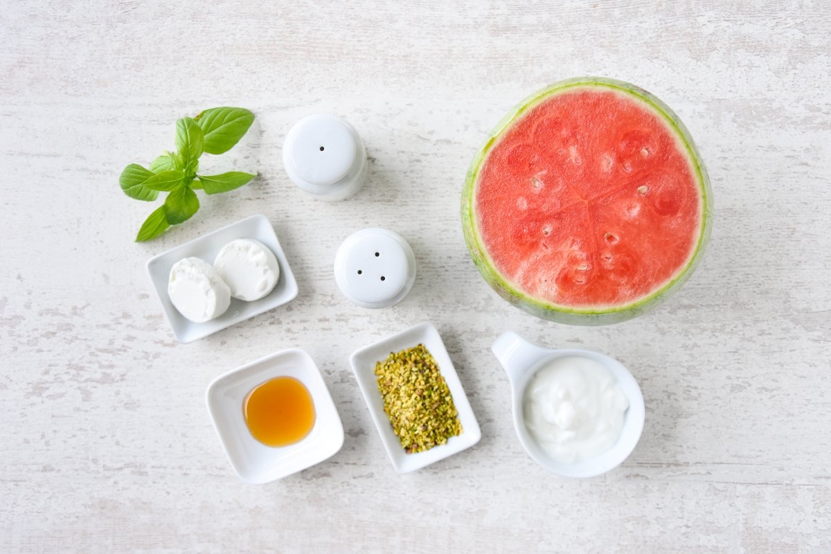 Ingredientes para preparar sandía a la plancha