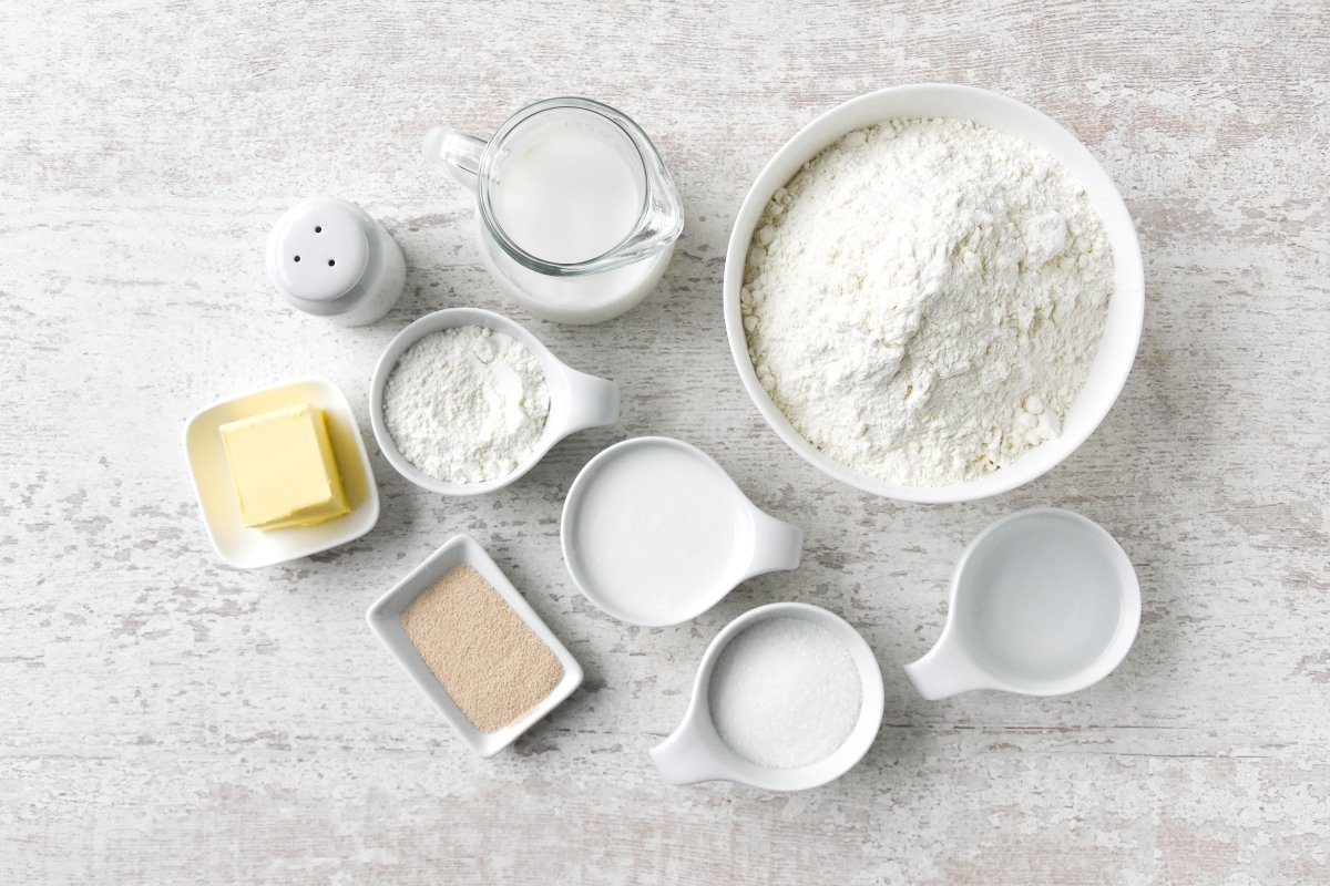 Ingredientes para preparar shokupan