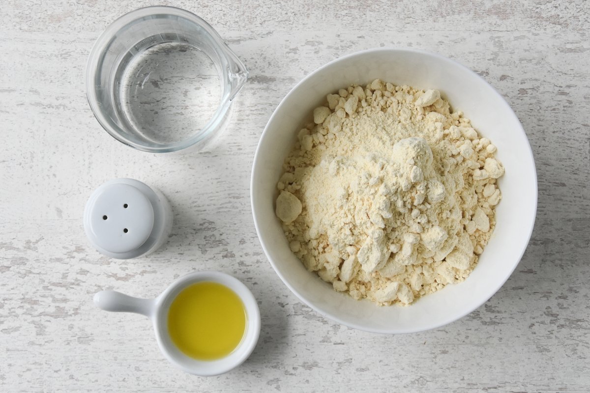 Ingredientes para preparar socca
