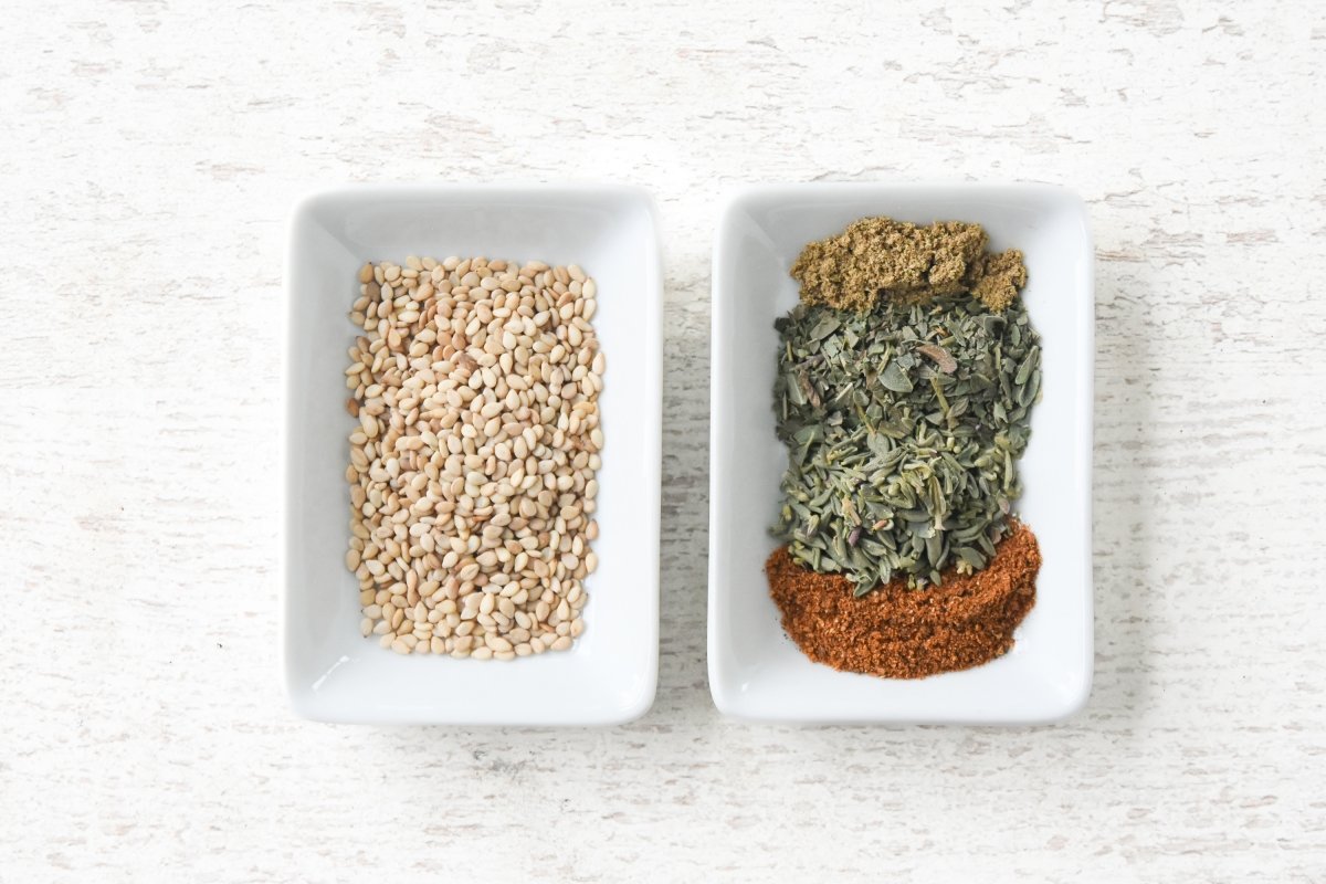 Ingredientes para preparar za'atar