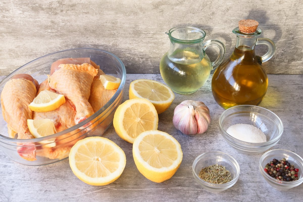 ingredientes pollo al horno al limón