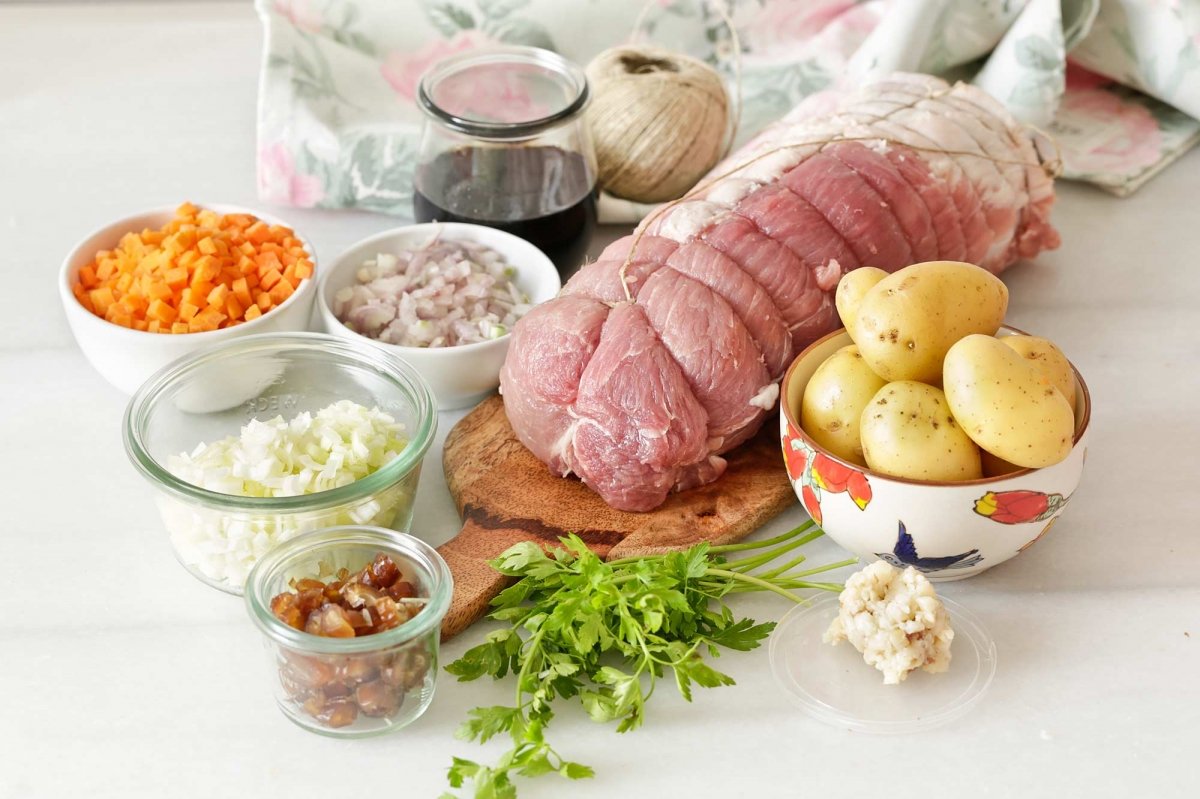 Ingredientes redondo de cerdo asado al horno