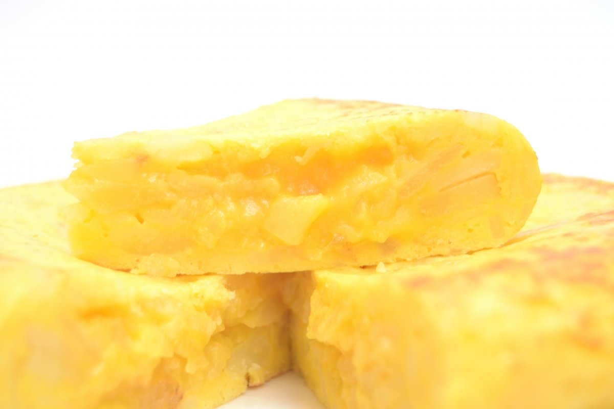 Interior de la tortilla de patata sin cebolla de Mercadona