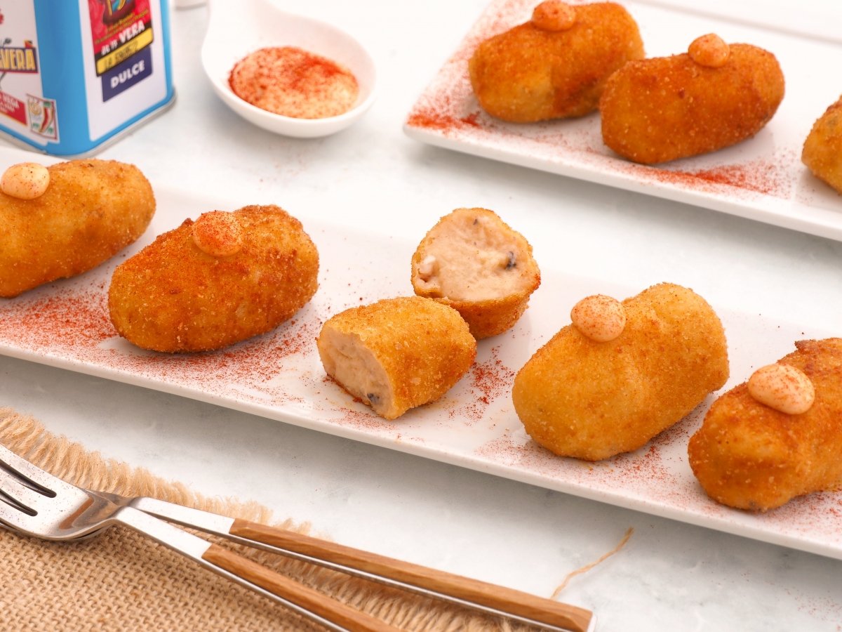 Interior de las croquetas de pulpo