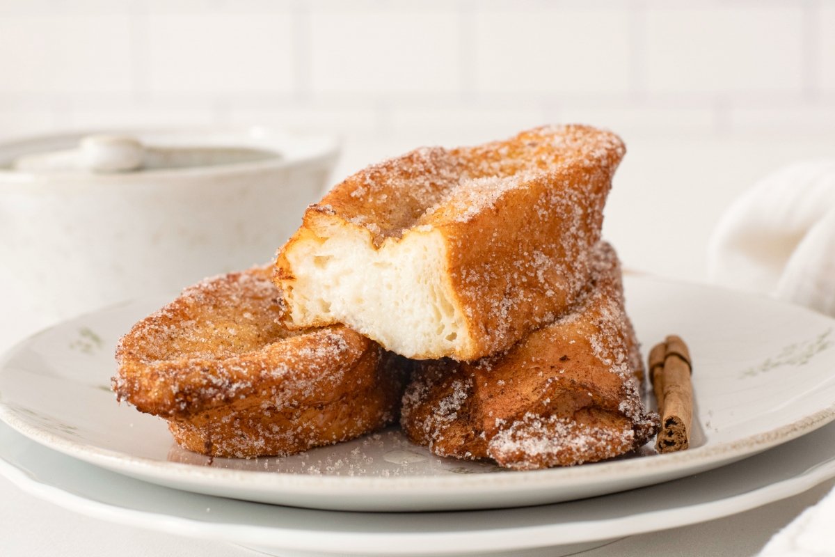 Interior de las torrijas de leche