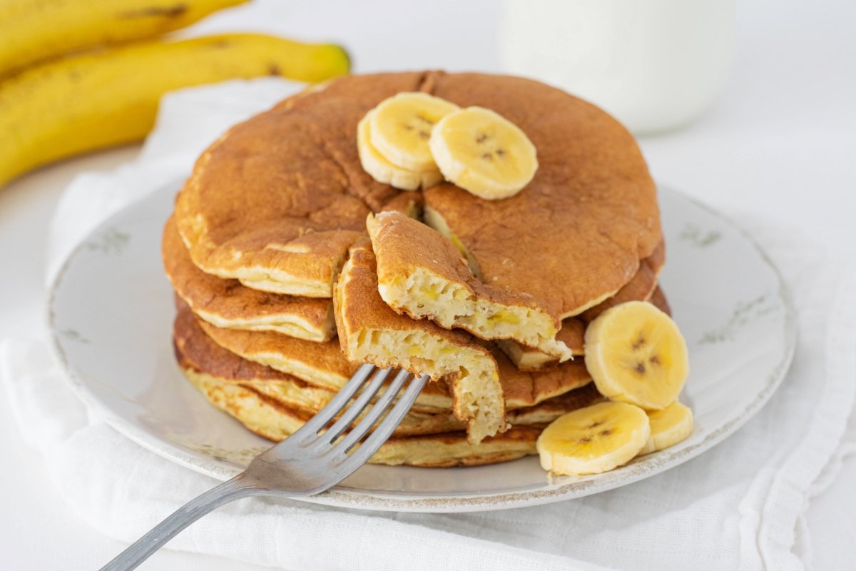 Inside of banana pancakes