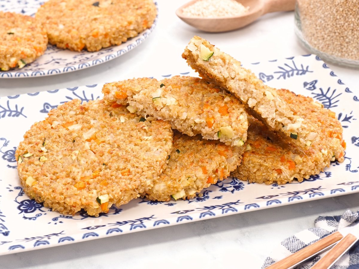 Interior de las tortitas de quinoa