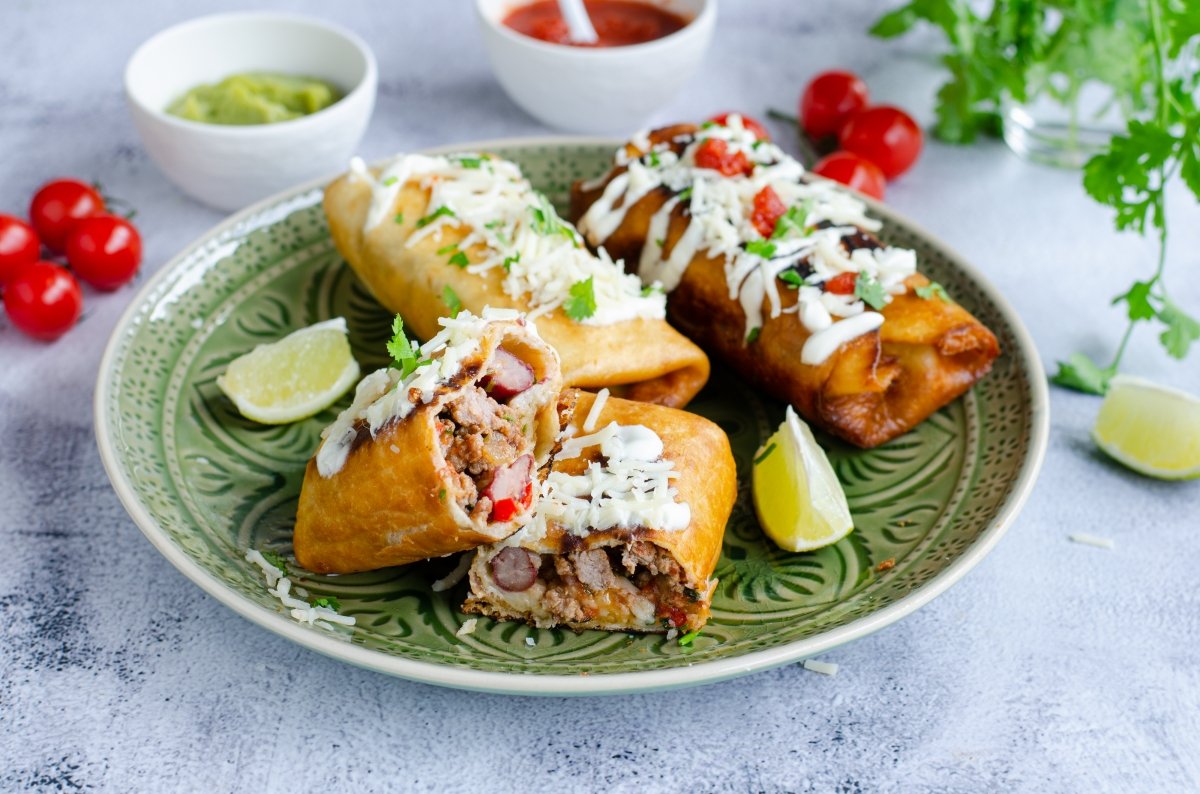 Chimichanga mexicana; receta fácil y rápida para hacer con pollo