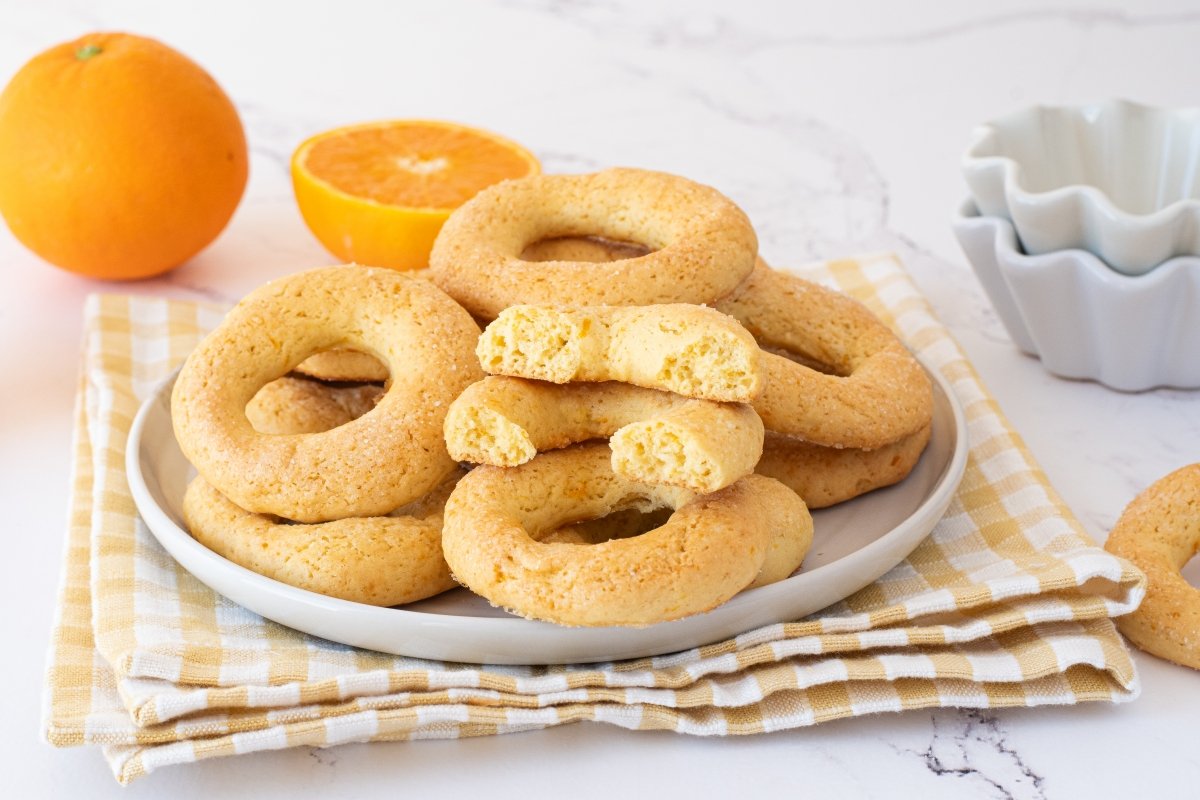 Interior de los rollos de naranja