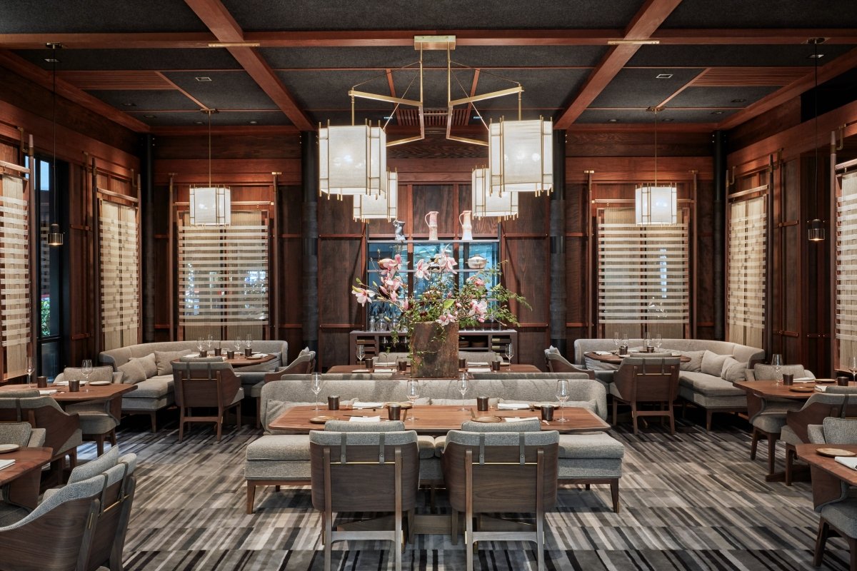 Interior del restaurante SingleThread en Estados Unidos