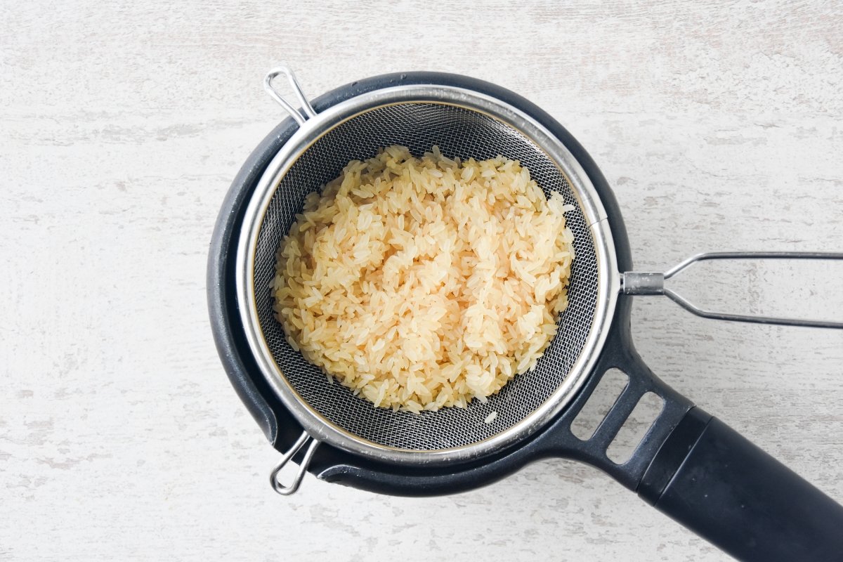 Lavamos el arroz vaporizado