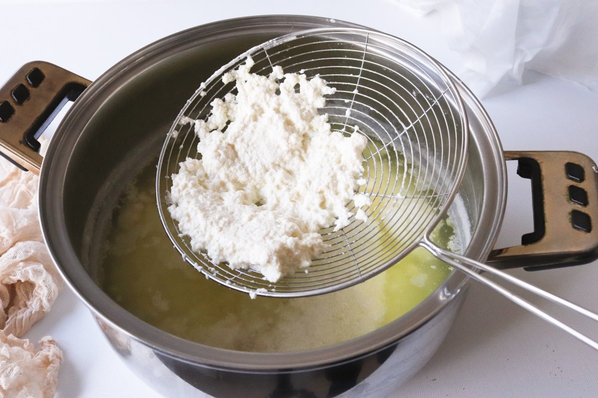 Leche cuajada para el queso fresco