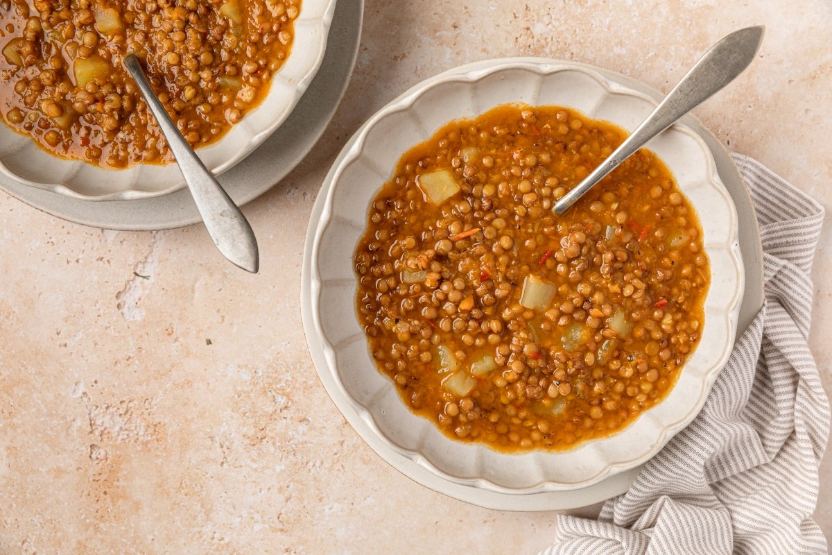 Lentejas con verduras en Thermomix listas