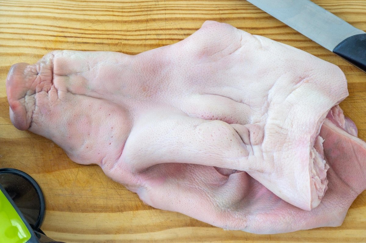 Limpiar la careta para hacer morro frito