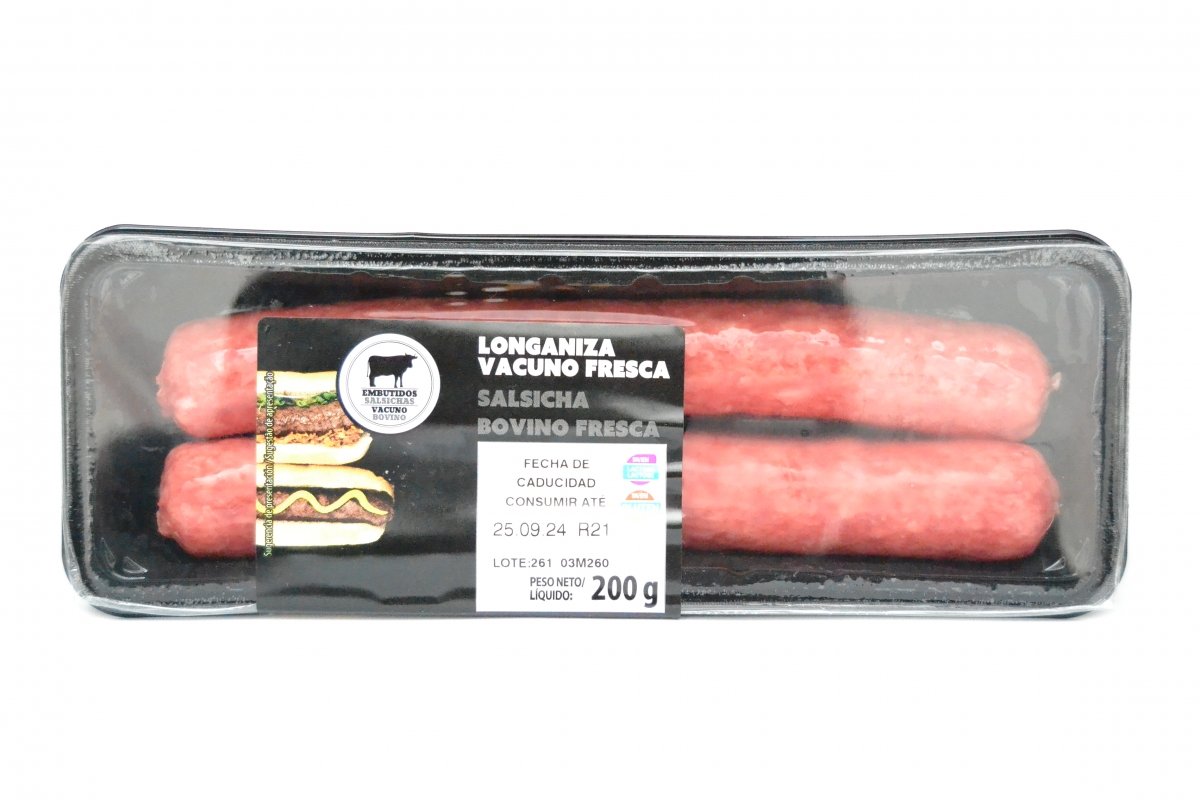 Longanizas frescas de vacuno a la venta en Mercadona