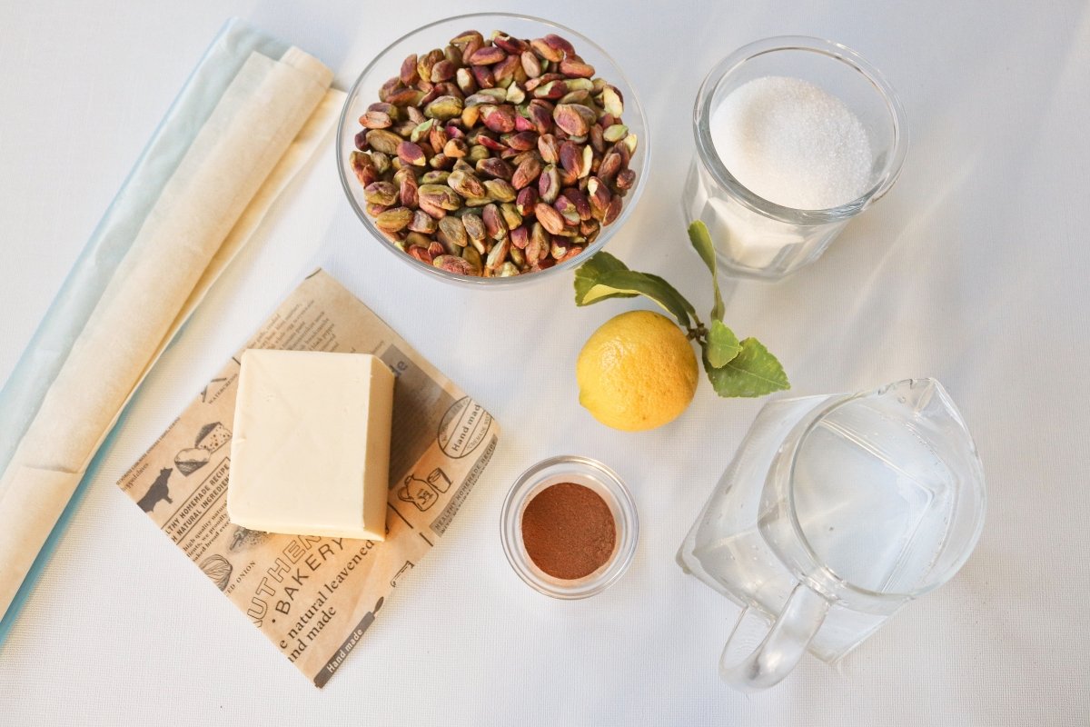 Los ingredientes para el Baklava