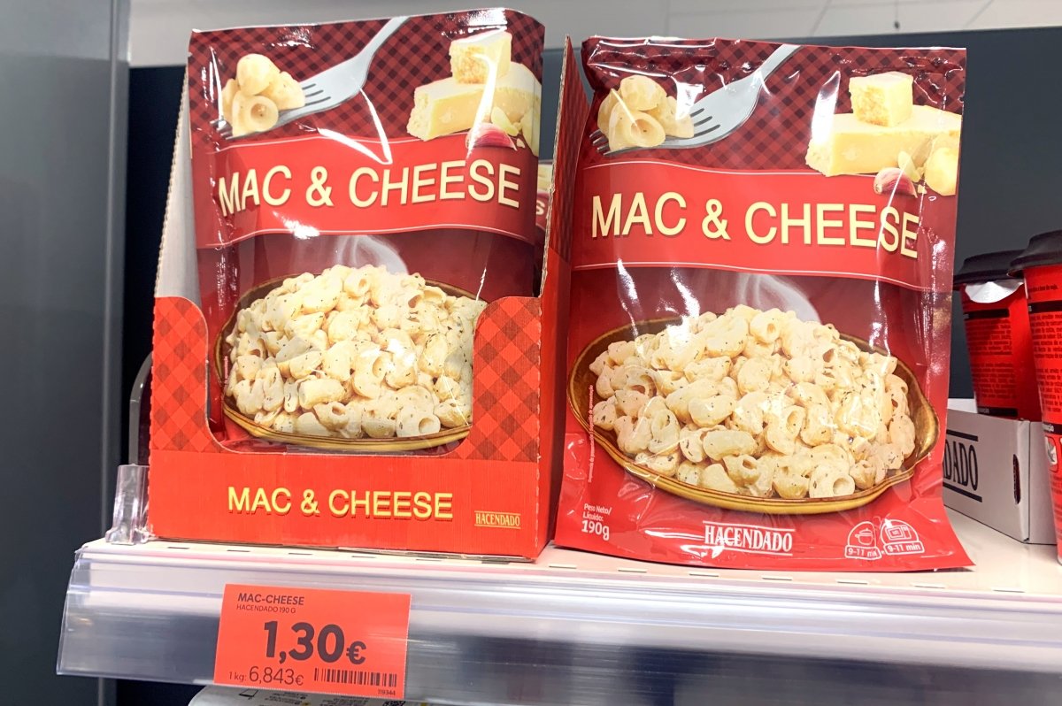 Mac & Cheese deshidratados de venta en Mercadona