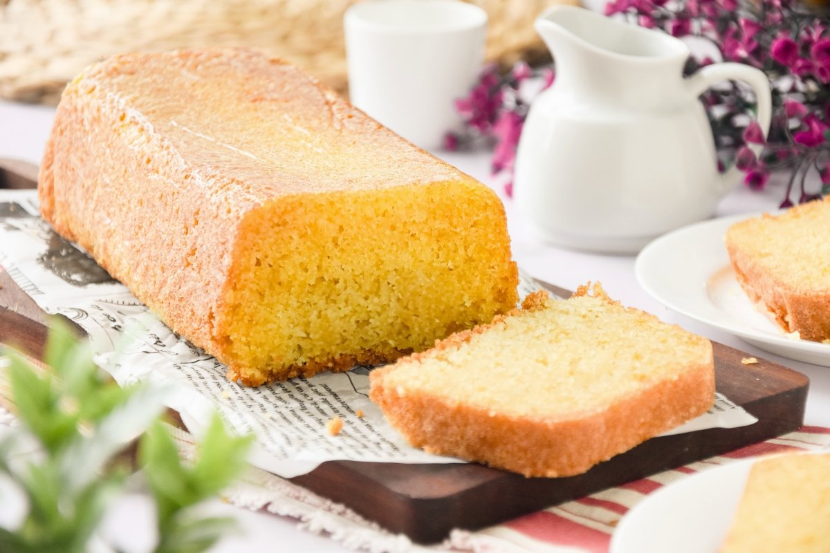 Madeira cake listo para comer