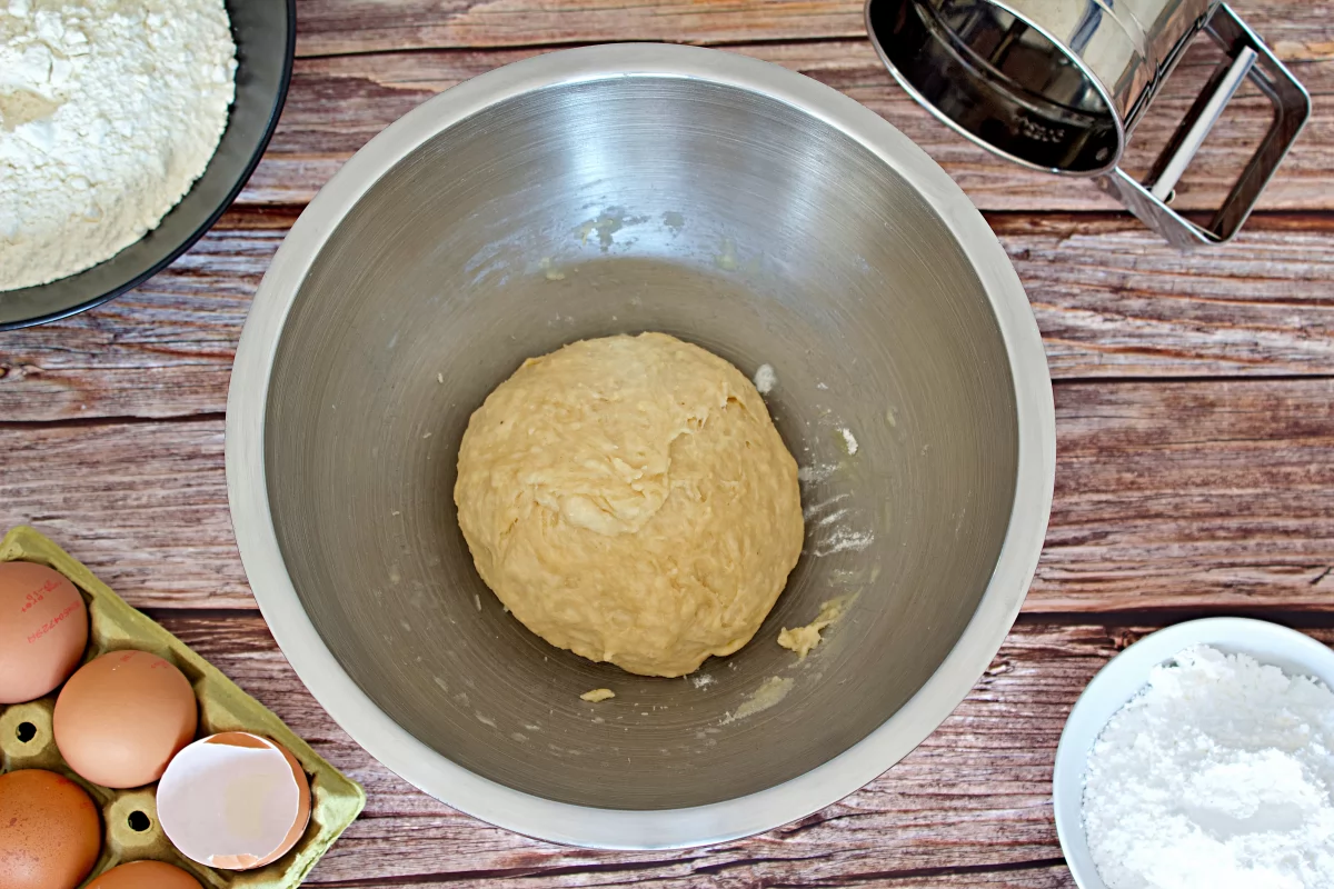Fartons caseros 5 Masa de los fartons con la sal y el aceite