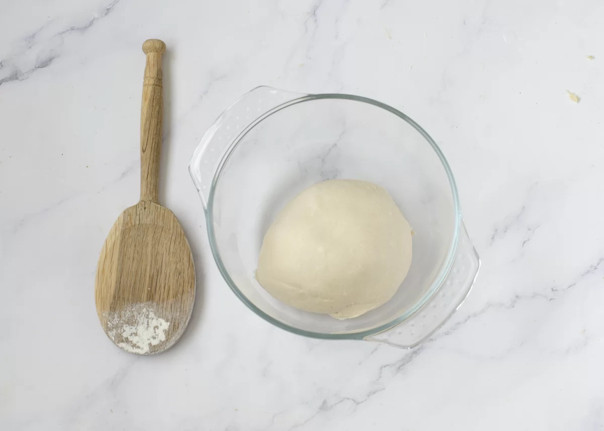 Masa de pan de pita lista