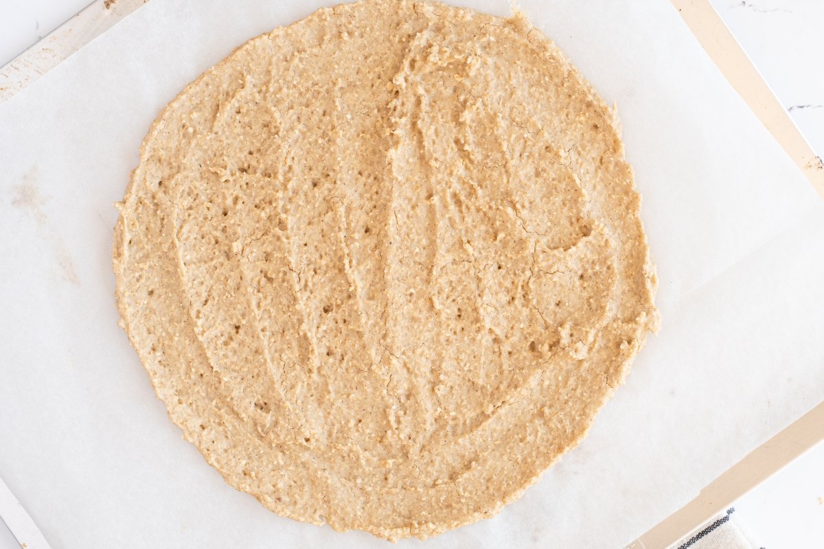 Masa de pizza de avena horneada