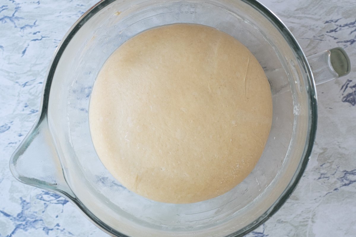 Dough doubled in volume