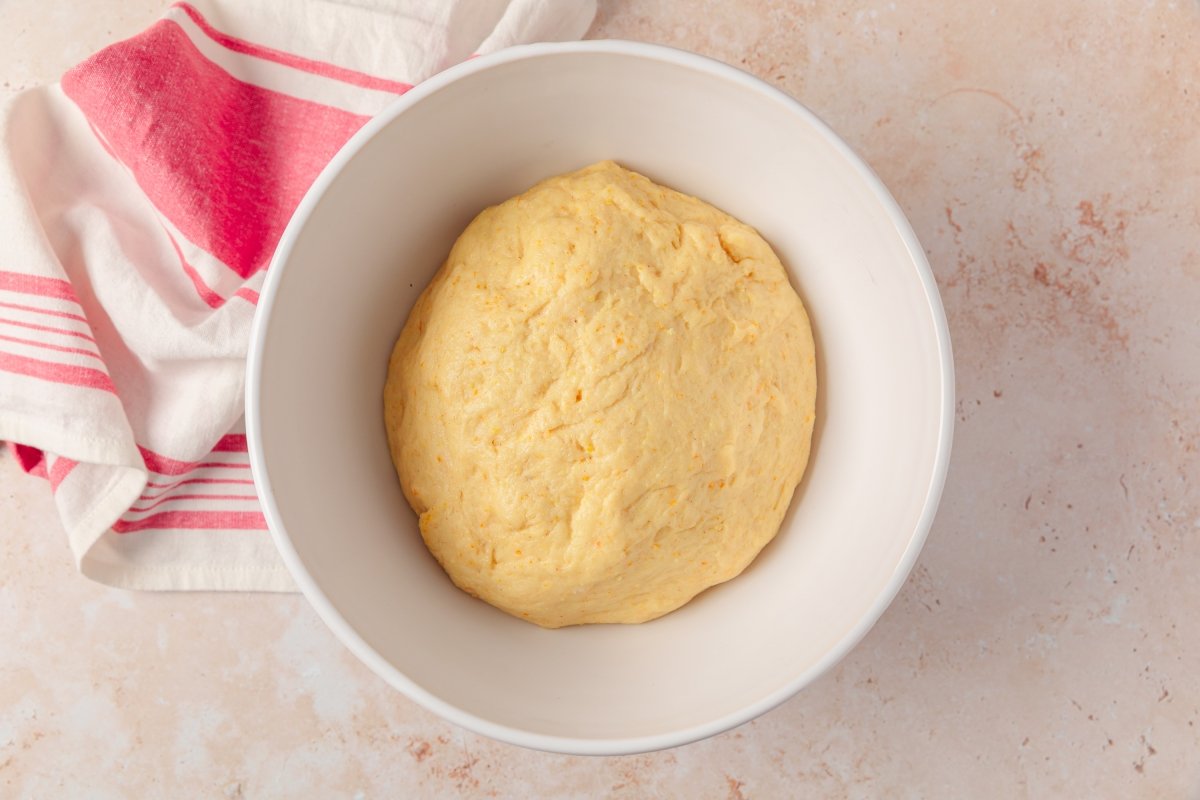 Masa tras reposo del roscón de Reyes con Thermomix