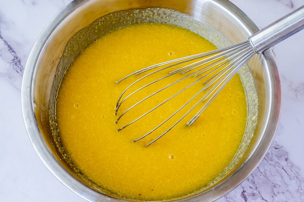 Mezcla de almendra y yema para la Técula Mécula