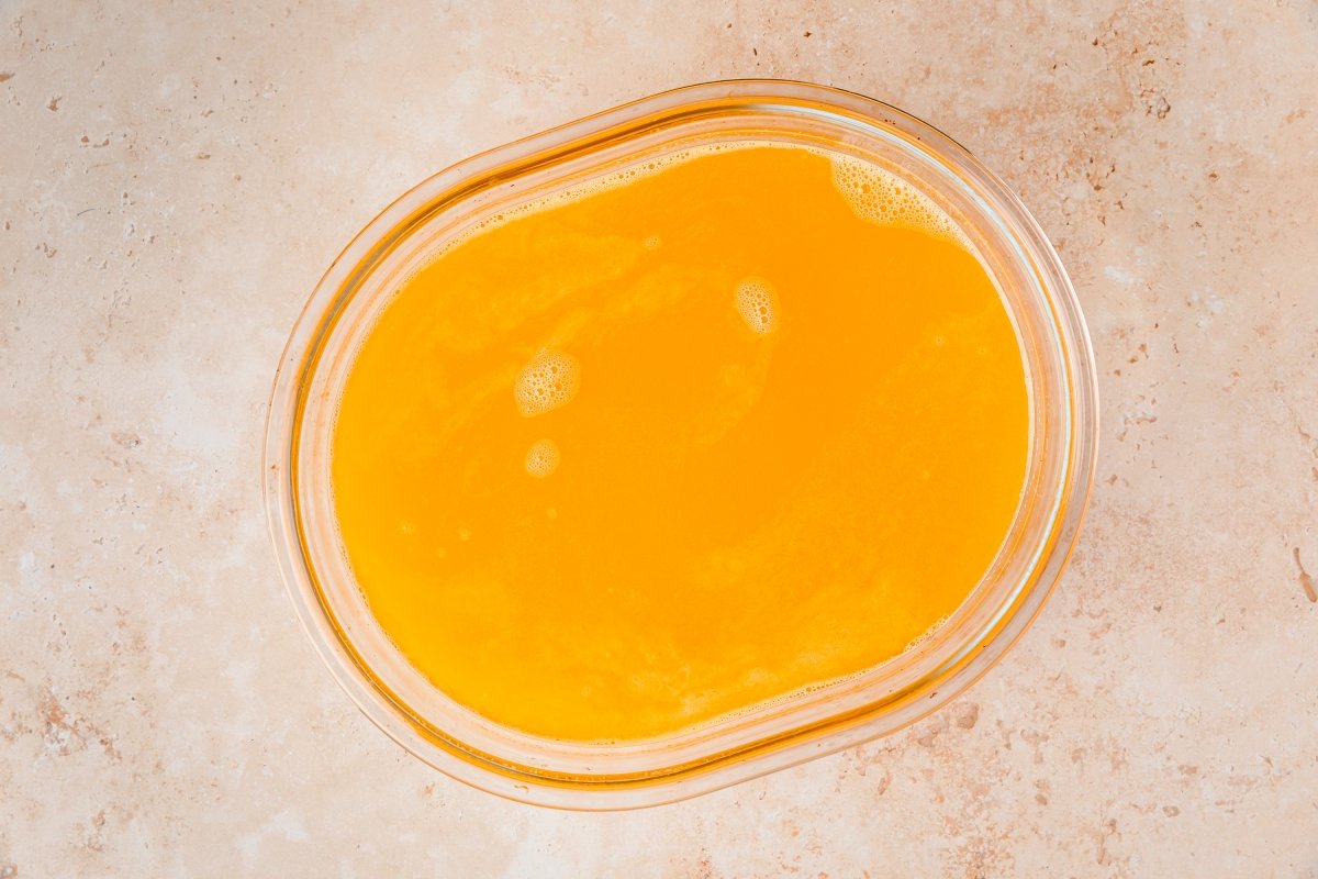 Mezcla del sorbete de naranja