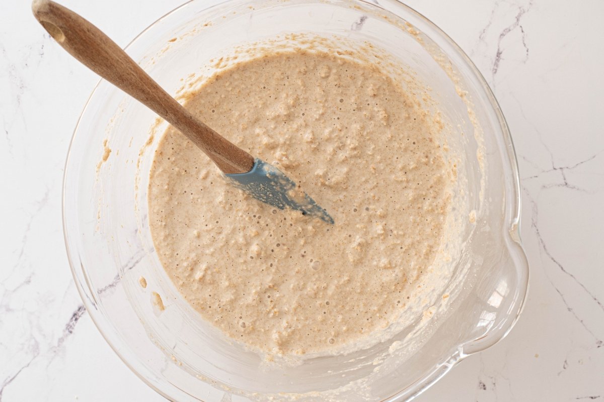 Mezcla final del pan de avena